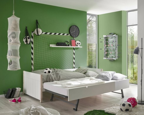Kojenbett TILDE in Weiß Pol Power Kojenbett TILDE in MDF Weiß / Absatz Kiefer natur, Dekoration für Zuhause, Drinnen, Innenarchitektur, Fußball, Bett, Dekoration für Zuhause, Drinnen, Innenarchitektur, Fußball, Bett
