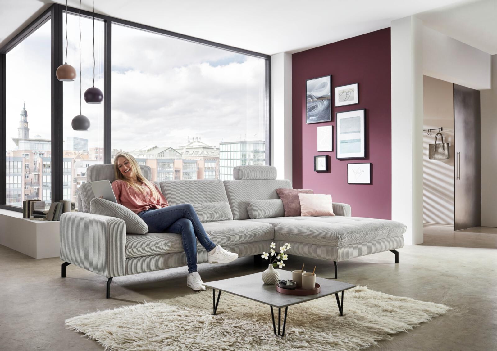 Modulmaster Polstergruppe VS-MP1154 Cord / Cord silver Modulmaster Polstergruppe VS-MP1154 Cord / Cord silver, Sofa, Wohnzimmer, Grau, Mikroplis, Couchtisch