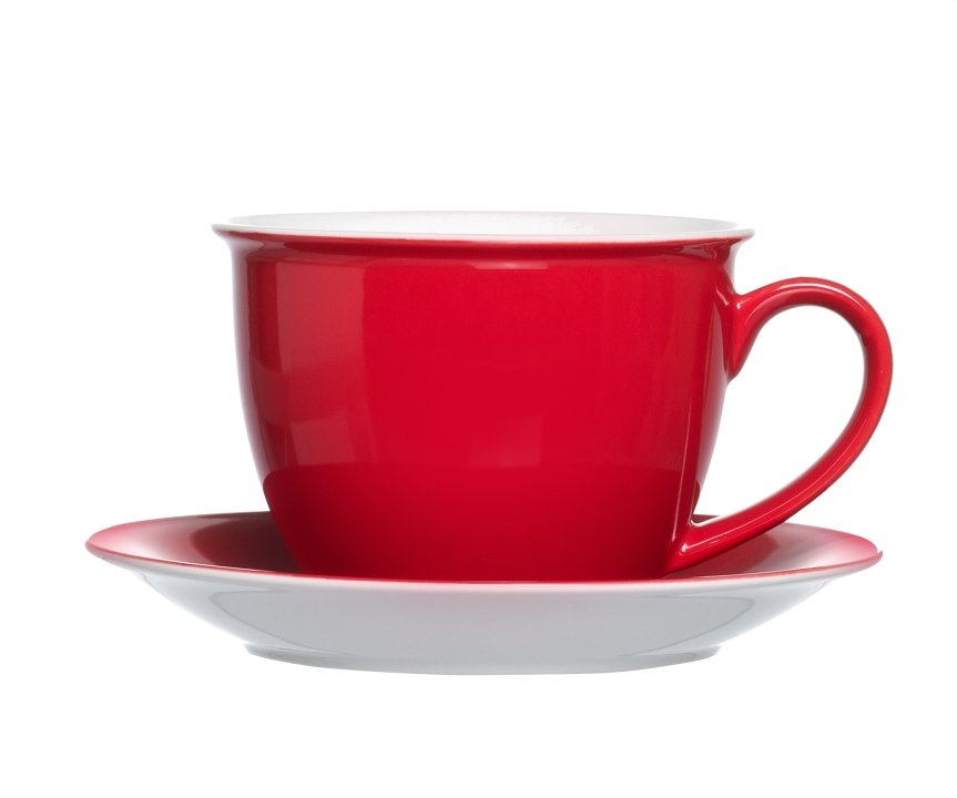 Ritzenhoff & Breker Jumboobere 420ml DOPPIO in Porzellan rot Ritzenhoff & Breker Jumboobere Doppio 350ml in Farbe rot
