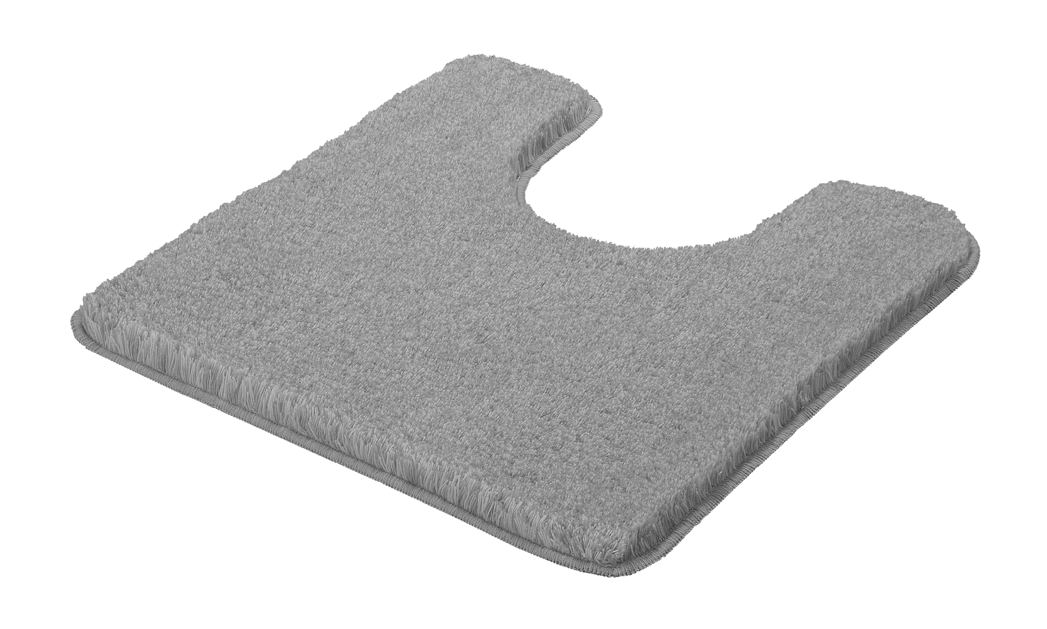 Kleine Wolke WC-Vorleger RELAX ca. 55x55cm in Farbe Grau, Teppich, Kuschelmatte, Gepolstert, Rutschfeste Unterlage, U-förmiger Ausschnitt?, Schaftmatte, Waschbare Matte, Gehäusematte, Kuschelige Oberfläche, Formüberlagerung