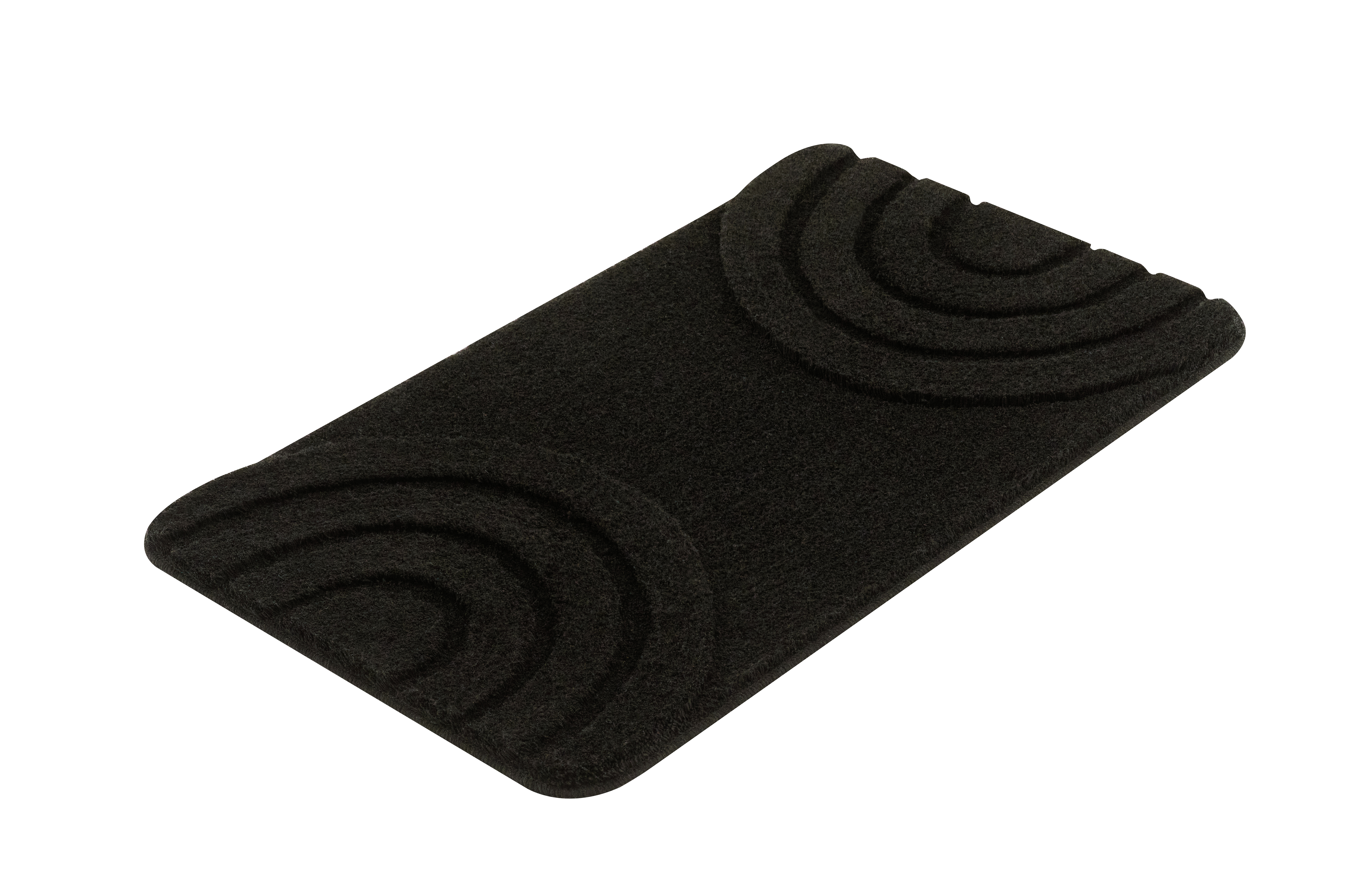 Kleine Wolke Badteppich BOW ca. 70x120cm in Farbe Schwarz