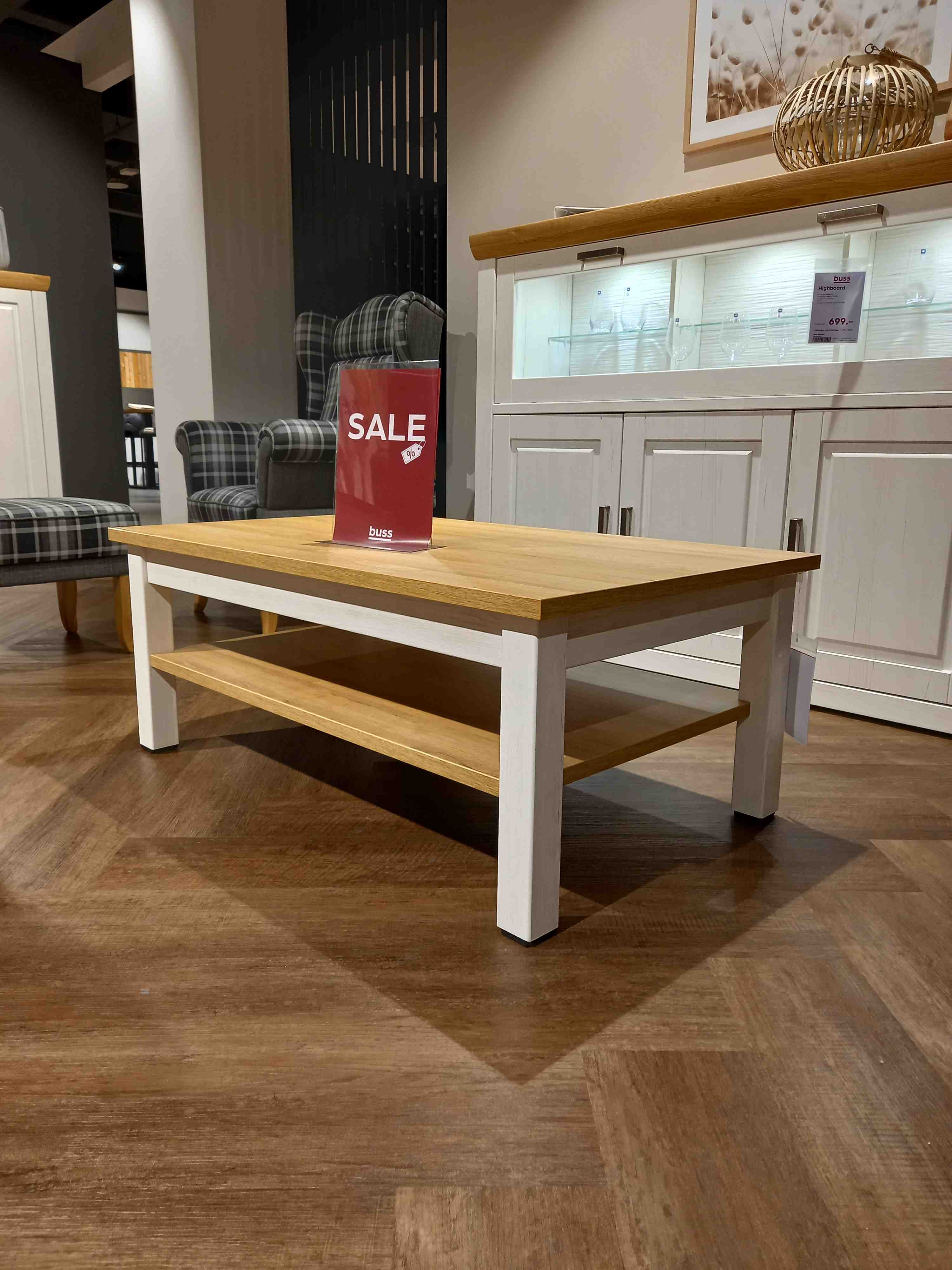 MCA Furniture Couchtisch Brixen in Grandson Oak/Pinie Aurelio Nachbildung ca. 114 x 70 cm, Holz, Hartholz, Gebeiztes Holz, Innenarchitektur, Tabelle