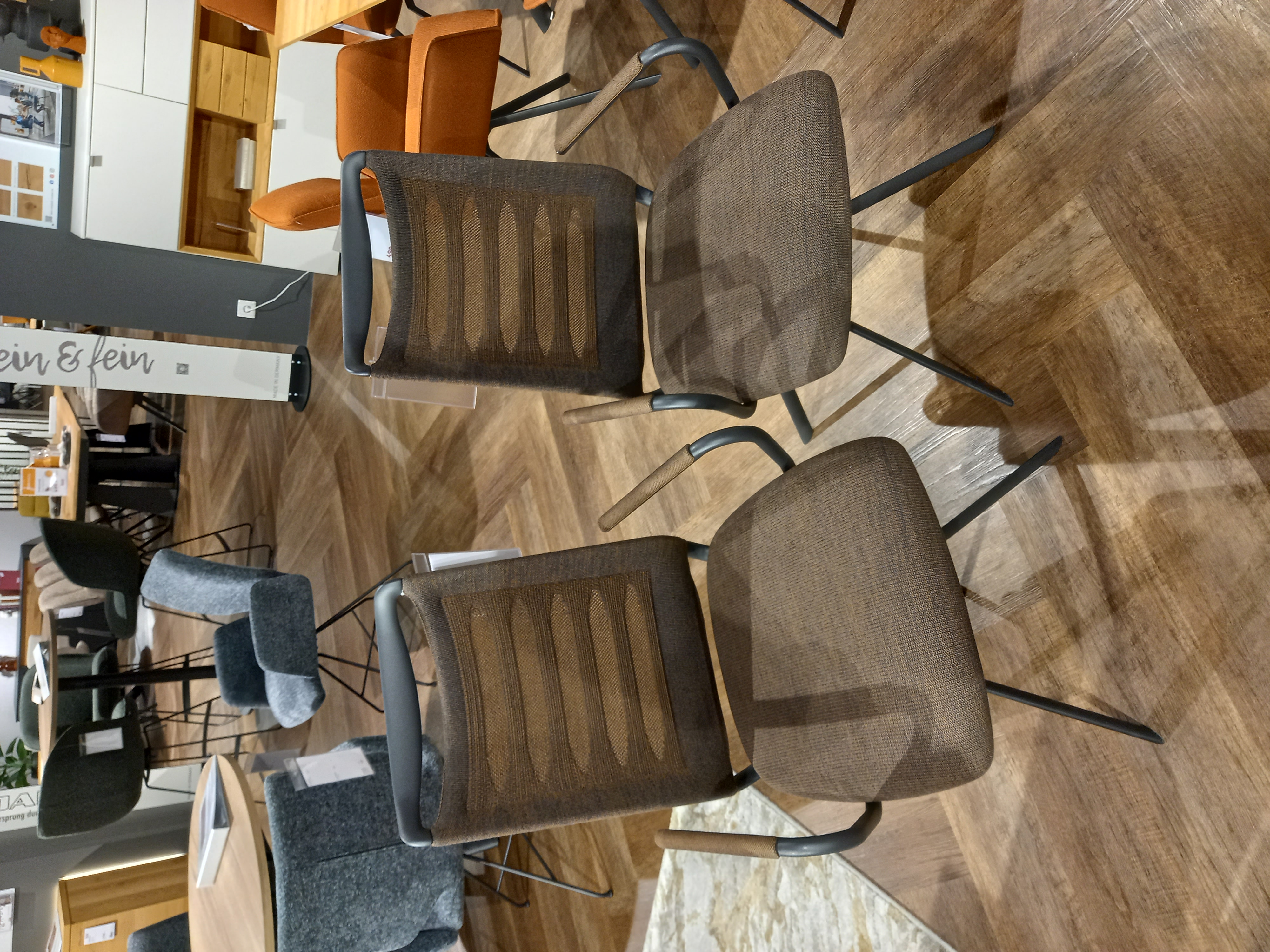 Armlehnstuhl LILLI in Stoff Melange Streifenoptik, Moebel, Stuhl, Holz, Fußboden, Bodenbeläge