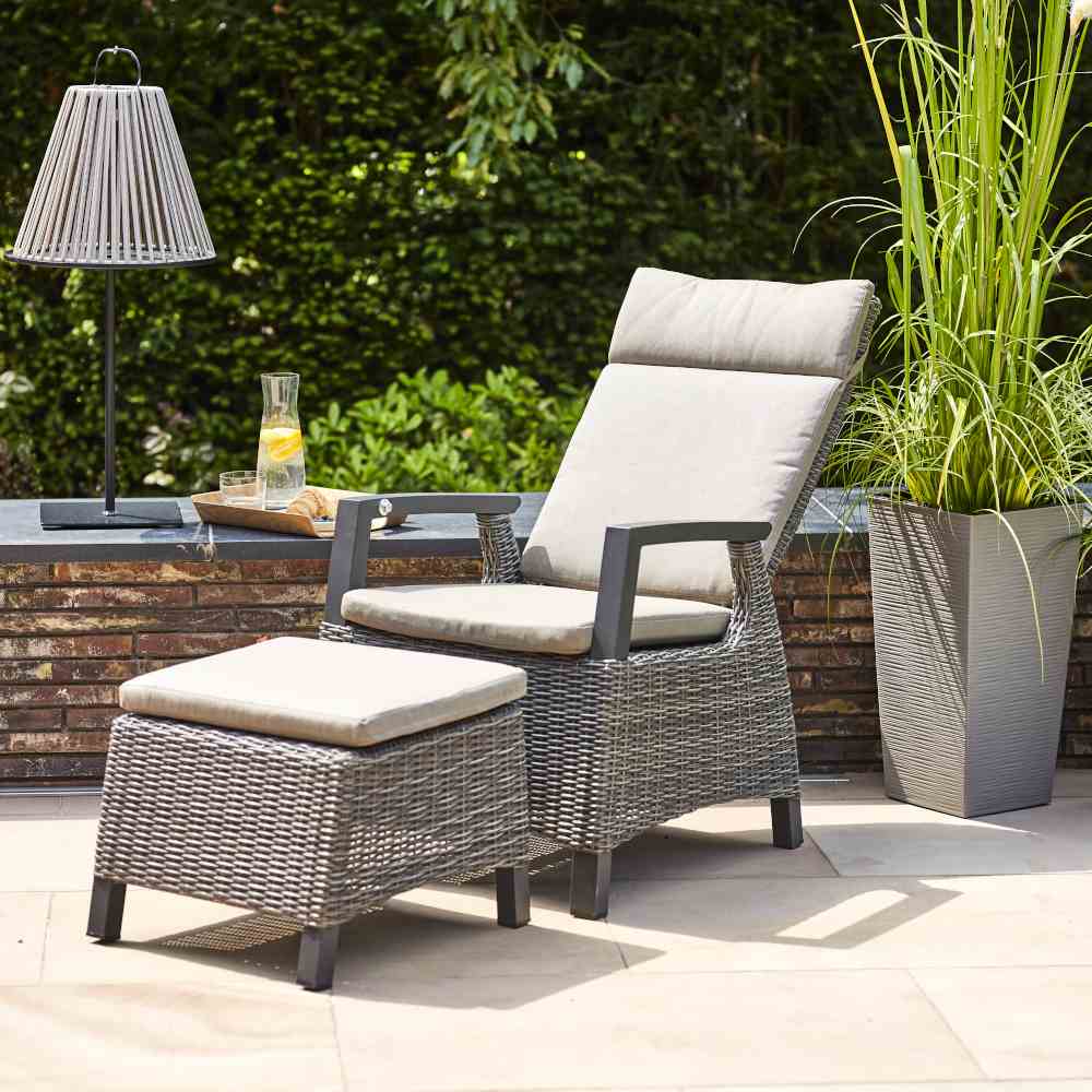 Dining-Hocker CORIDO mit Gardino Geflecht in charcoal grey