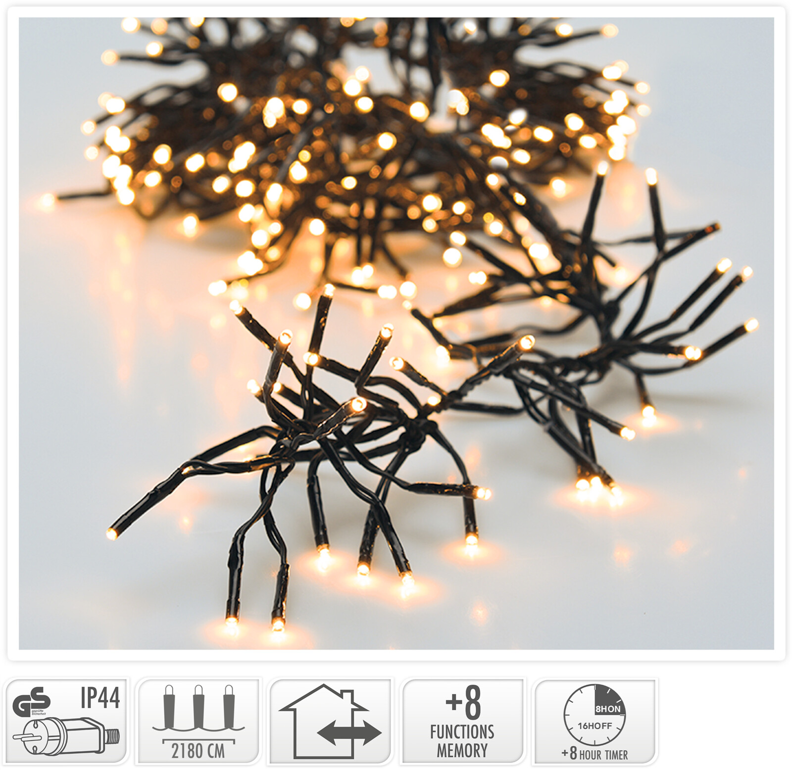 Clusterbeleuchtung 3000LED WW, Beleuchtung, Leuchter, Lampe