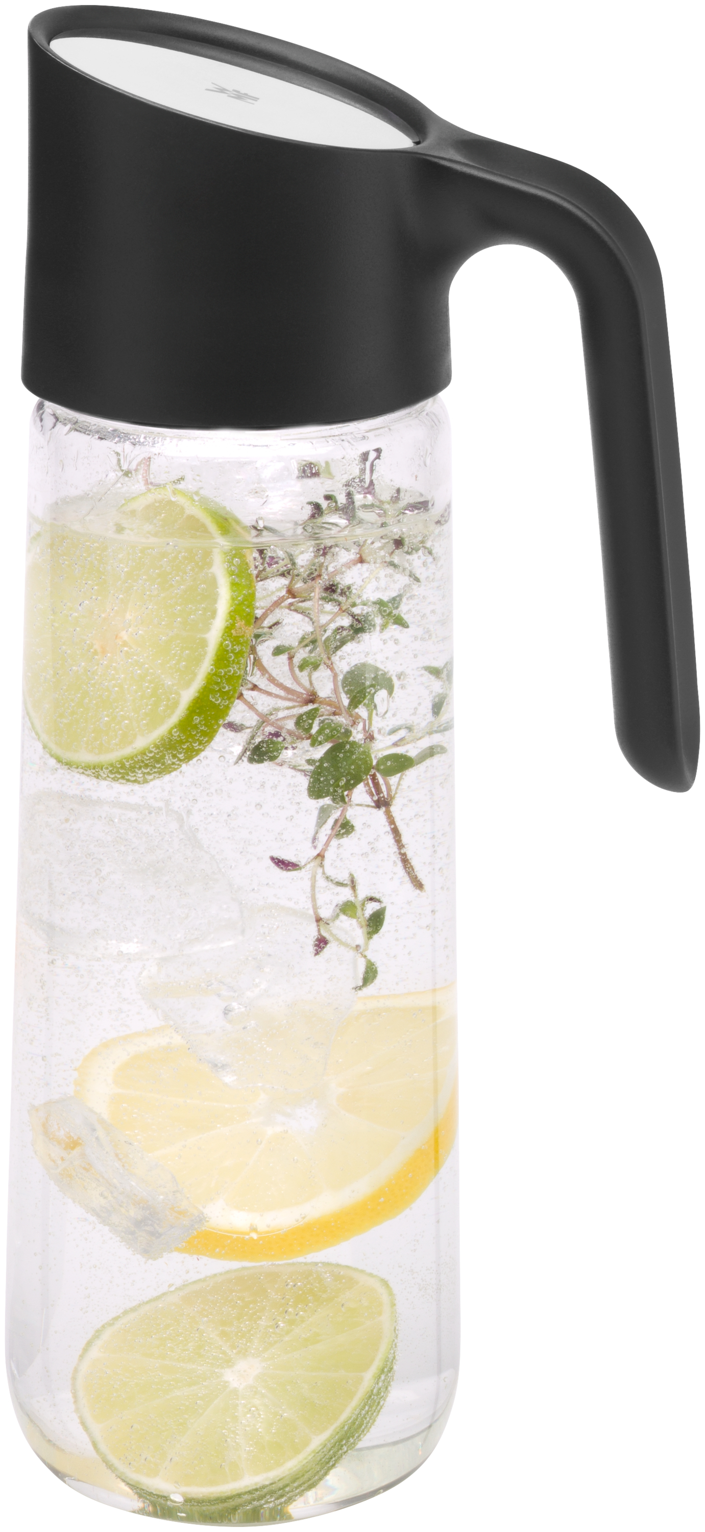 WMF Nuro Wasserkaraffe mit Griff, 1 l in tranparent/schwarz