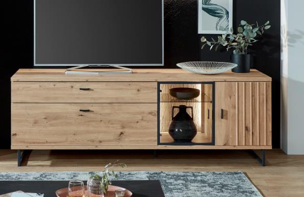 TV-Unterteil BINZ in Holzfarben TV-Unterteil in Eiche Artisan Melamin