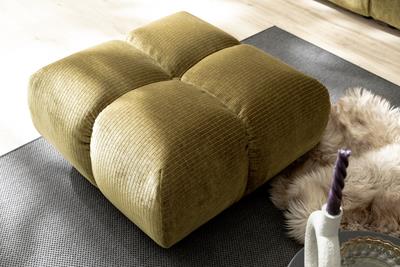 Hockerbank groß in Stoff Shaun rusty PG. 3/8, Kissen, Dekoration für Zuhause, Couch, Mobiliar, Leinen