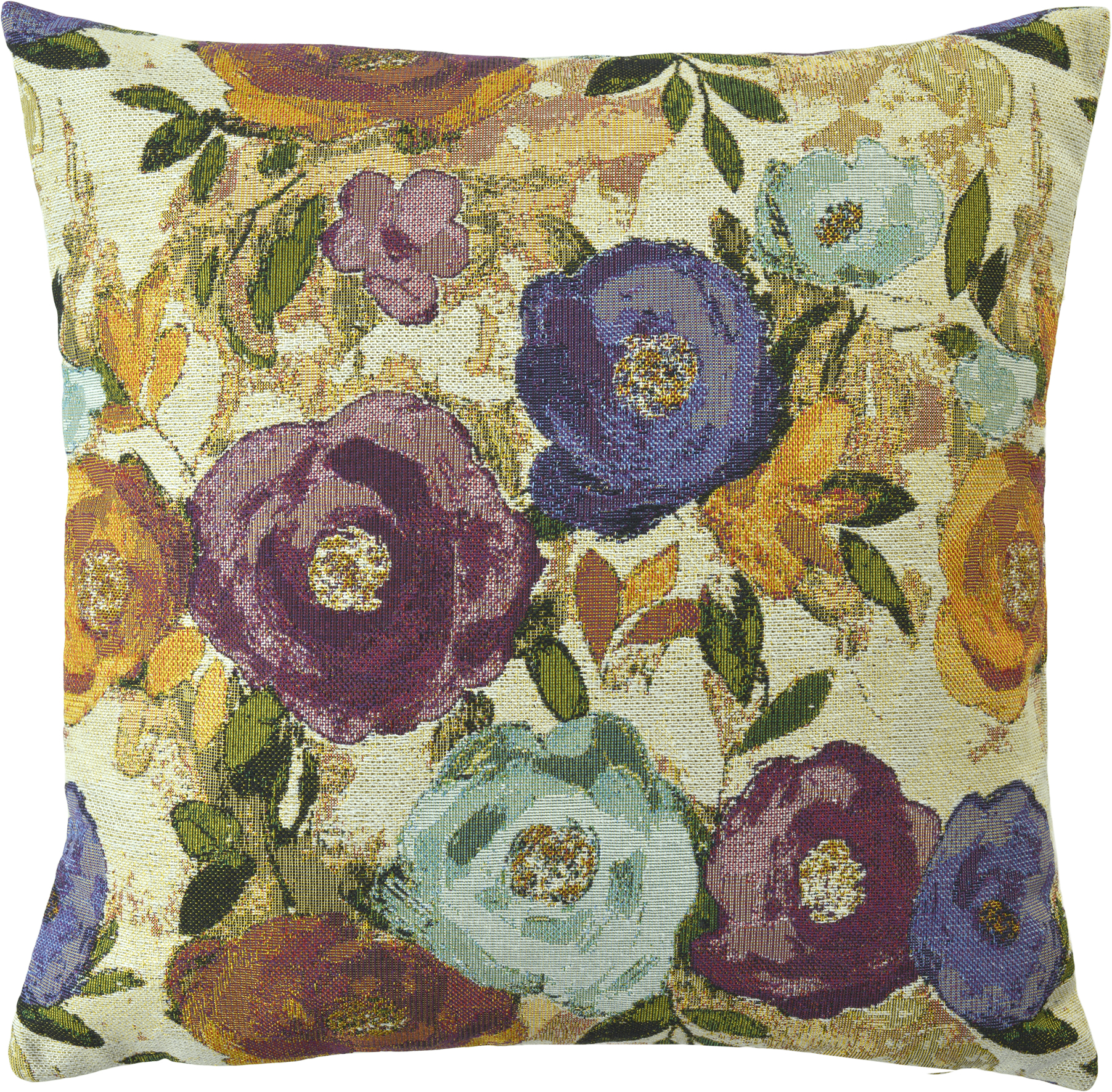Sander Kissenhülle BURANO ca. 40x40cm in Farbe creme, Kissen, Pillow, Blumenmuster, Blumen, Tapisserie-Textur