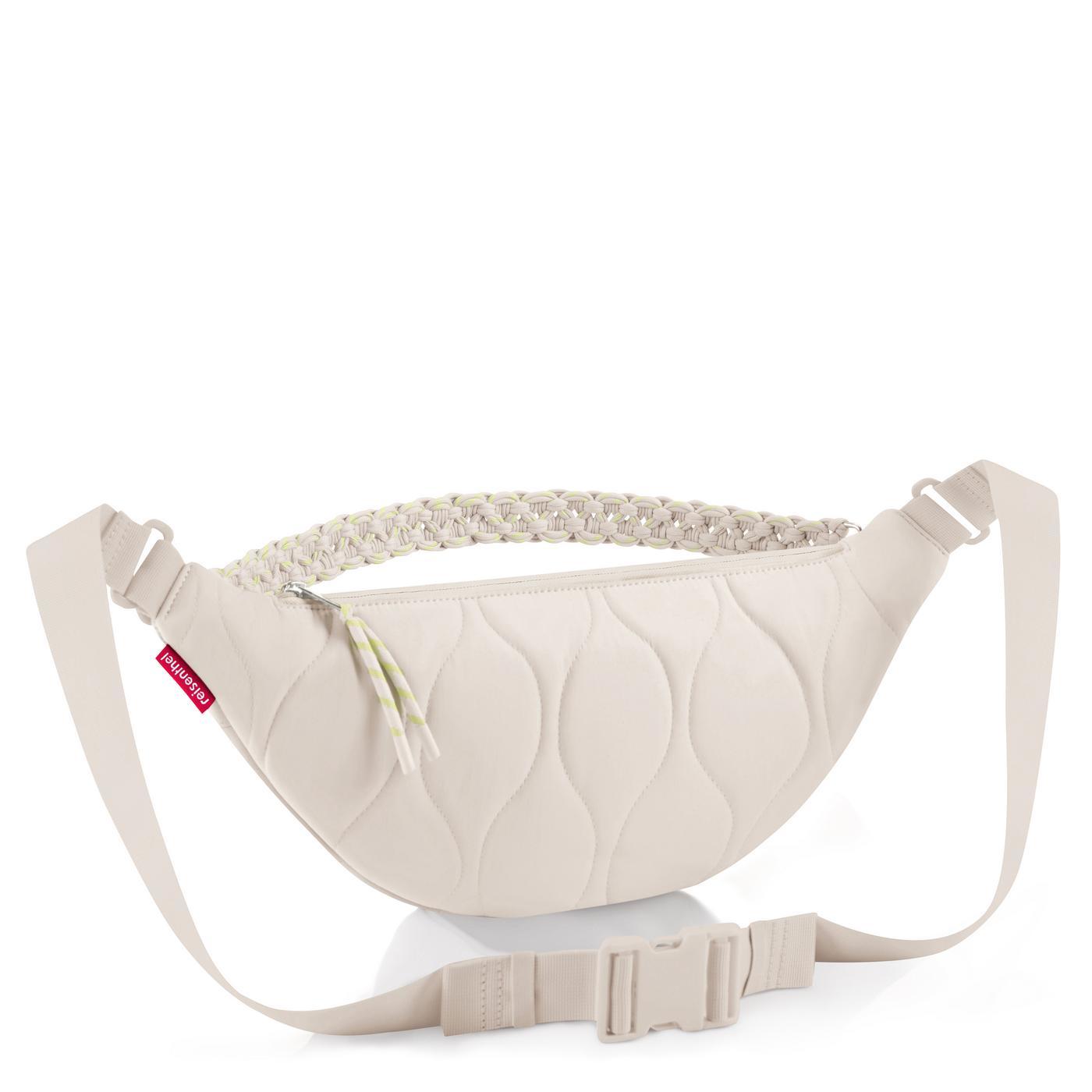 Reisenthel CITY BELTBAG MAKRAMEE in Farbe puffer stone, tasche, taillengurt, beige, quilted, riemen