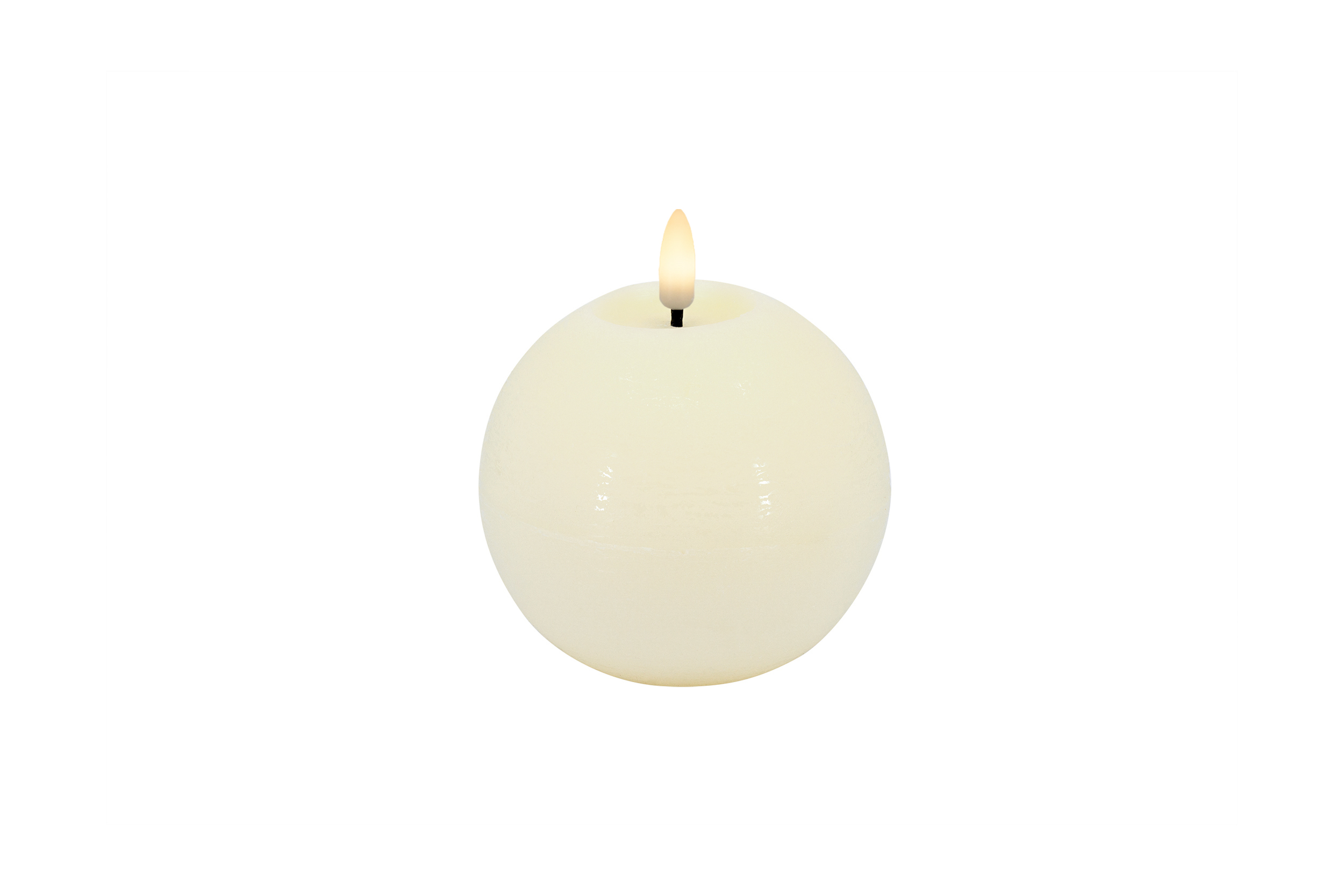 LED-Kugelkerze BASIC in Beige L.C. Wholesaler LED-Kugelkerze BASIC ca. Ø 8, H 7cm in cream rustic, 8x7cm