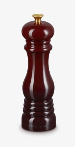 Le Creuset Pfeffermühle Klassik 21cm in Farbe Garnet, Mühle, Schwarzrot, Rotwein, Pfefferstreuer, Pfeffer