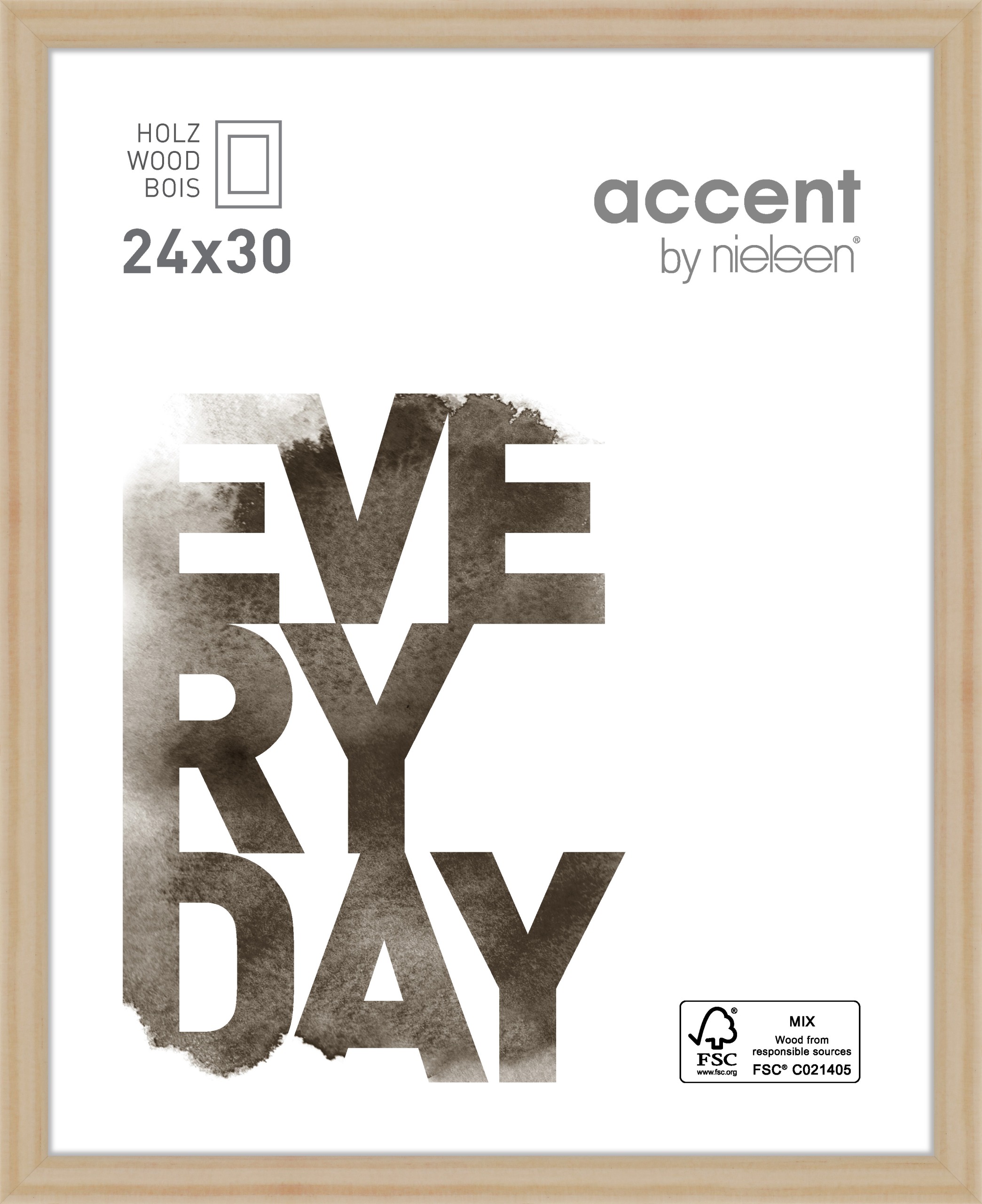 Accent by Nielsen Holz Bilderrahmen Zoom ca. 24x30cm in Farbe Natural