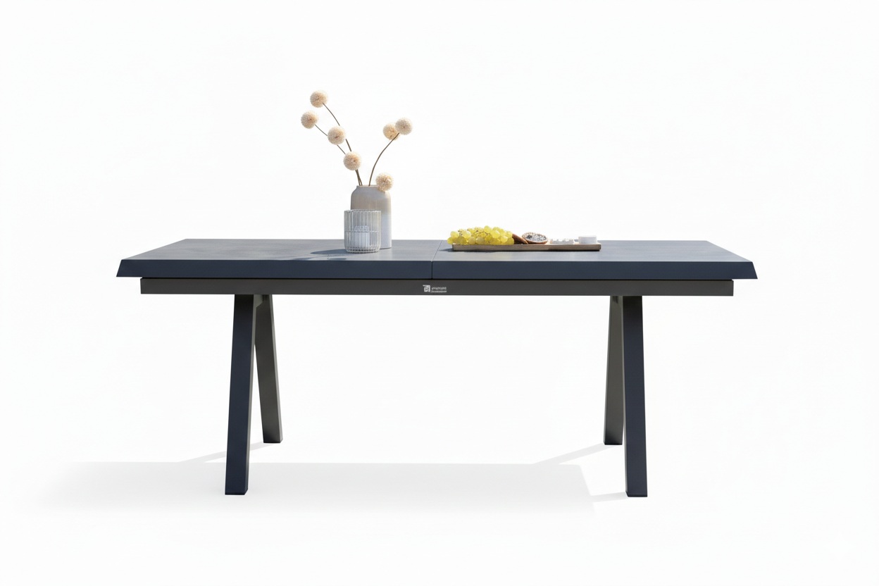 Interliving Ausziehtisch IL7011 ca. 200(260)x100cm in Platte sintered Stone Beton-Optik, Moebel, Tabelle, Esstisch, Kaffeetisch, Schreibtisch