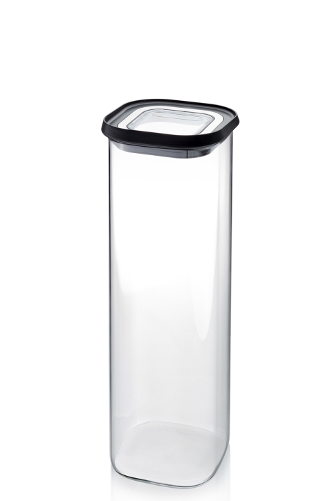 GEFU Vorratsdose PANTRY in Farbe schwarz/silber
