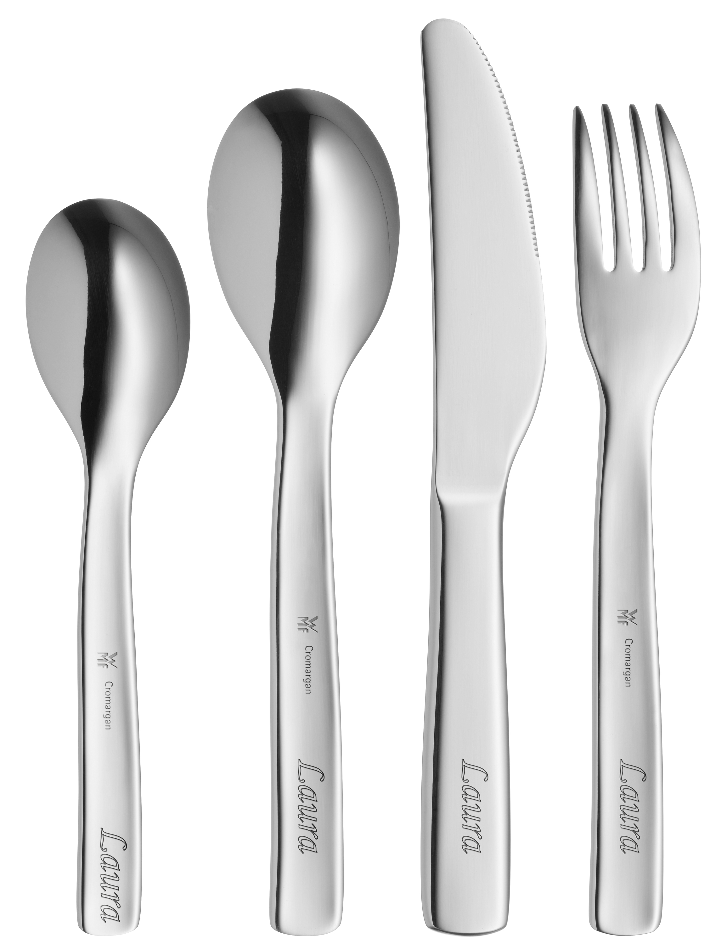 WMF Kinderbesteck-Set Prinzessin in poliertem Edelstahl