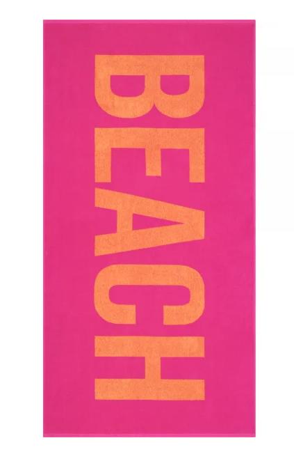 Cawö Strandtuch BEACH 90x180cm in Farbe sunset/beach Cawö Strandtuch BEACH 90x180cm in Farbe sunset/beach, Beach, Handtuch, Pink, Orangener Text, Rechteckig