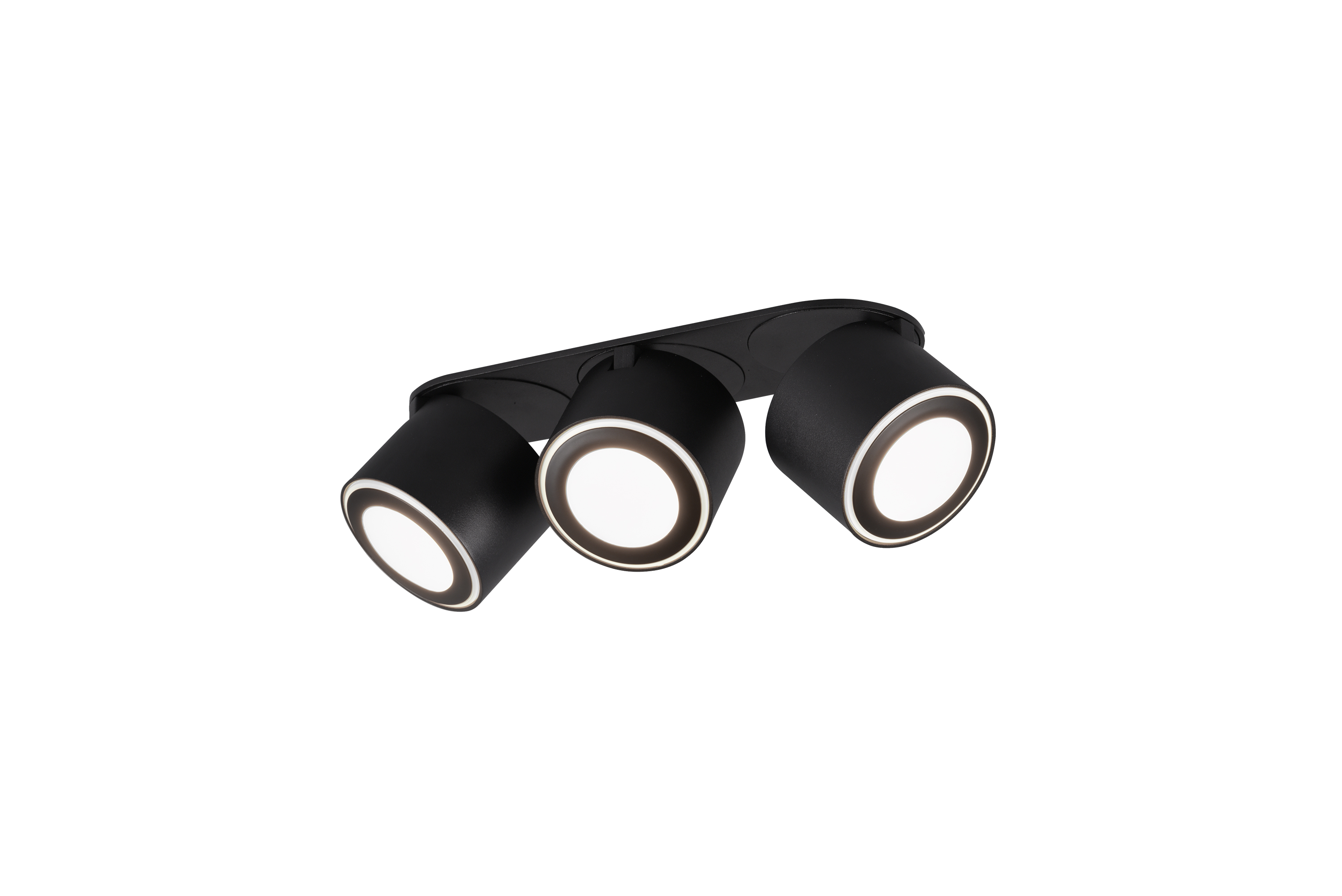 Trio LED-Deckenleuchte TAURUS 3-flammig in Farbe schwarz matt