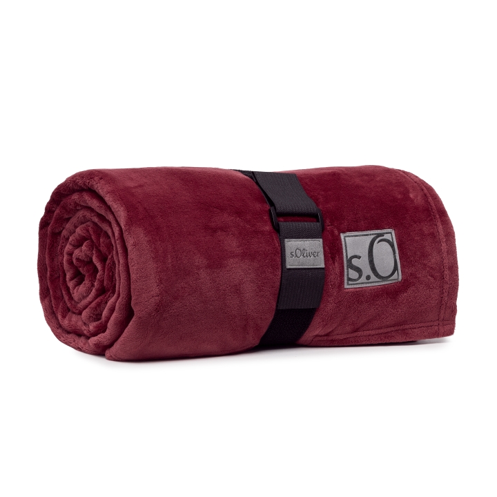 s.Oliver Decke KUSCHELSOFT 150x200cm in Farbe bordeauxrot