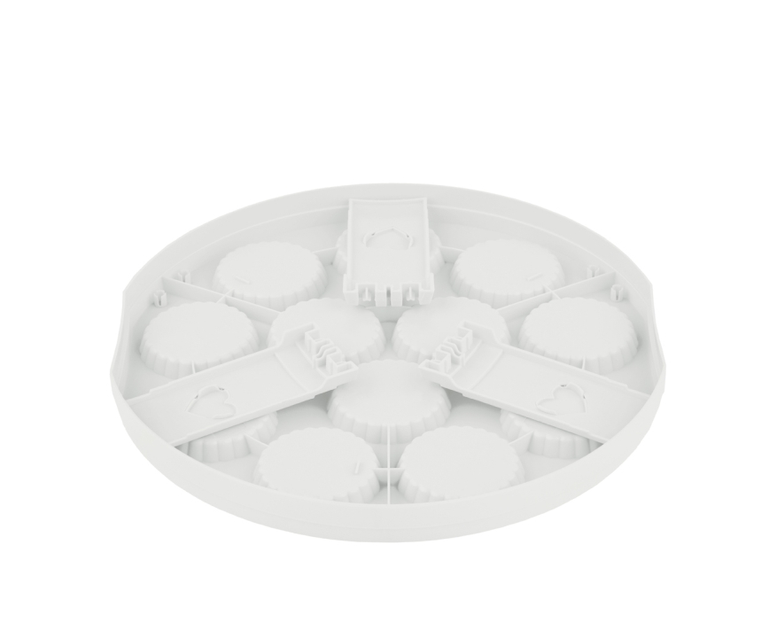 Rotho Tortenglocke XL 26cm mit Trays FRESH in Farbe Weiß