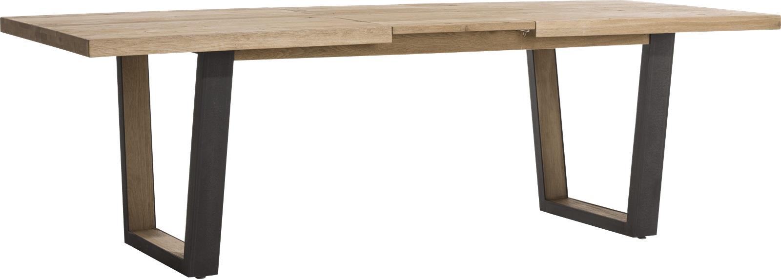 Henders & Hazel Ausziehtisch Metalox ca. 100 x 190 cm aus natürlicher Eiche/Metall