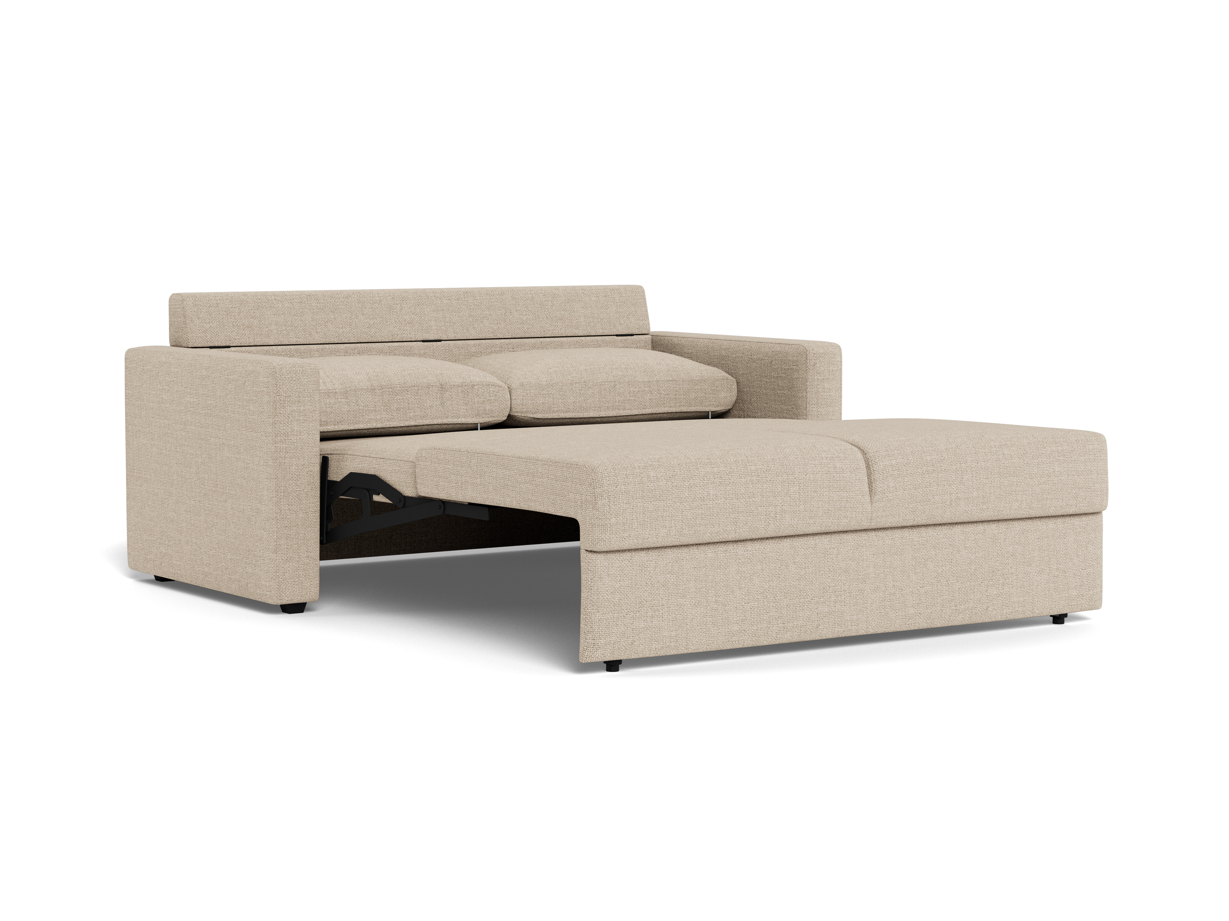 Bettcouch FLEURY in Stoff Basel beige 24, sofa, sectional, beige, sofa-bed, Stoffsofa