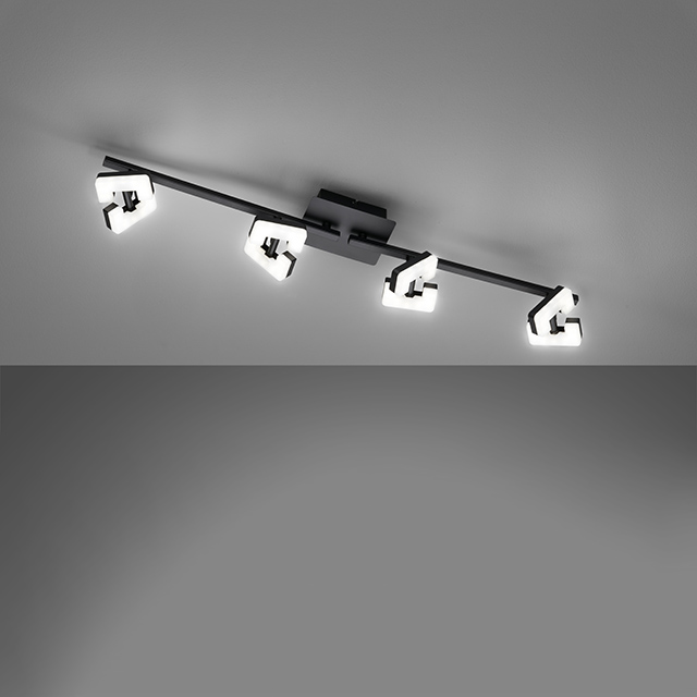Fischer & Honsel LED-Deckenleuchte RAY in Metall sandschwarz