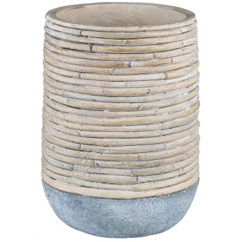 Gasper Cement Vase HANOI in Farbe Natur