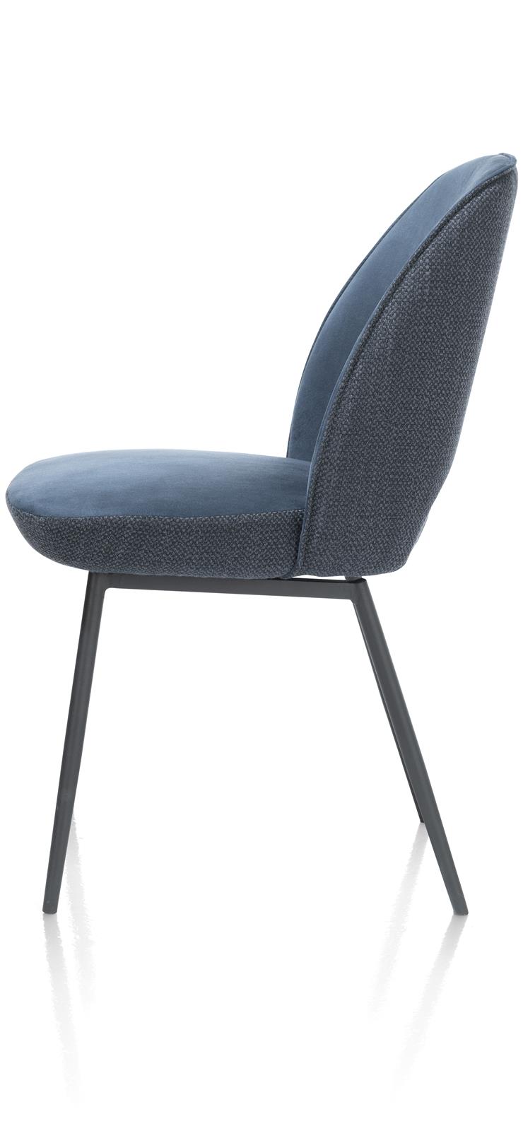 XOOON Stuhl Vays Stoff dkl-blau Gestell off black