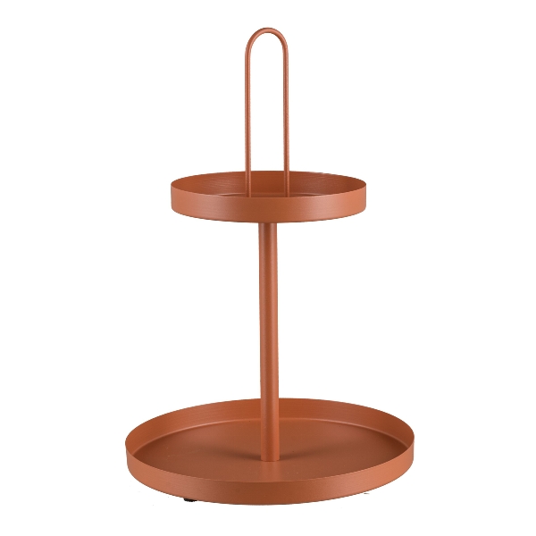 Gasper Metall Etagere CORNELIA, in Farbe Zimt, Etagere, Stufenständer, Metall, Kupferbraun, Second Level Tray