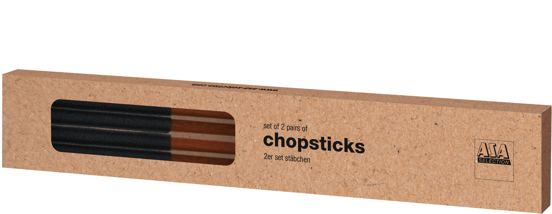 ASA Selection 2er-Set Stäbchen Wood in Farbe braun