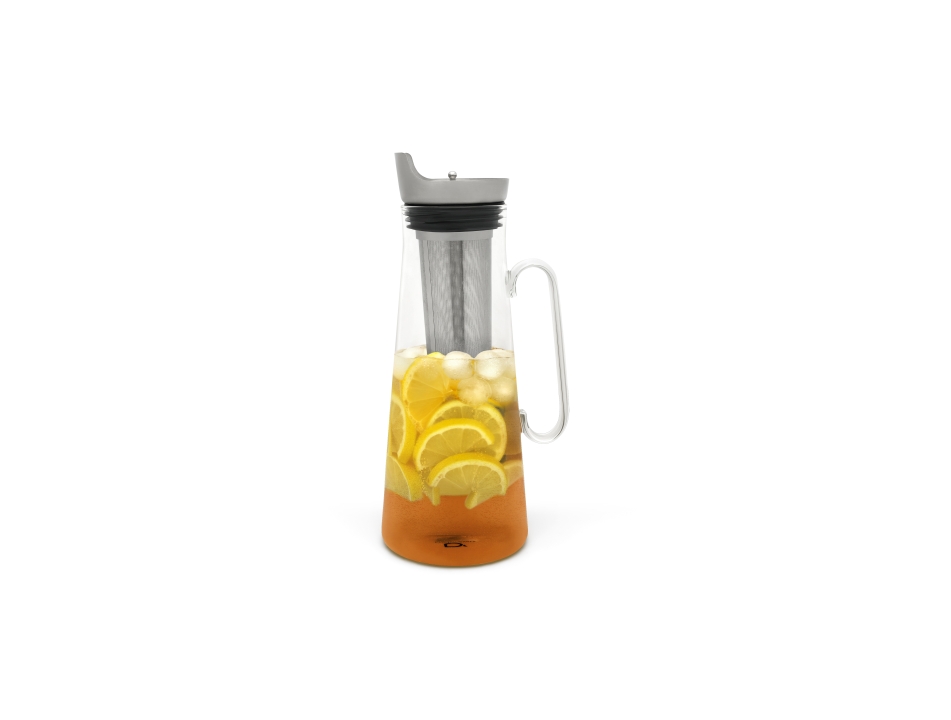 Bredemeijer Eisteekanne Glas + Edelstahlfilter 1,2 Liter in Farbe transparent 