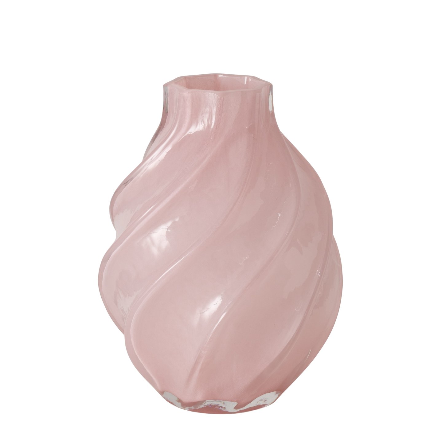 Boltze Vase Resio in Farbe Glas durchgefärbt rosa