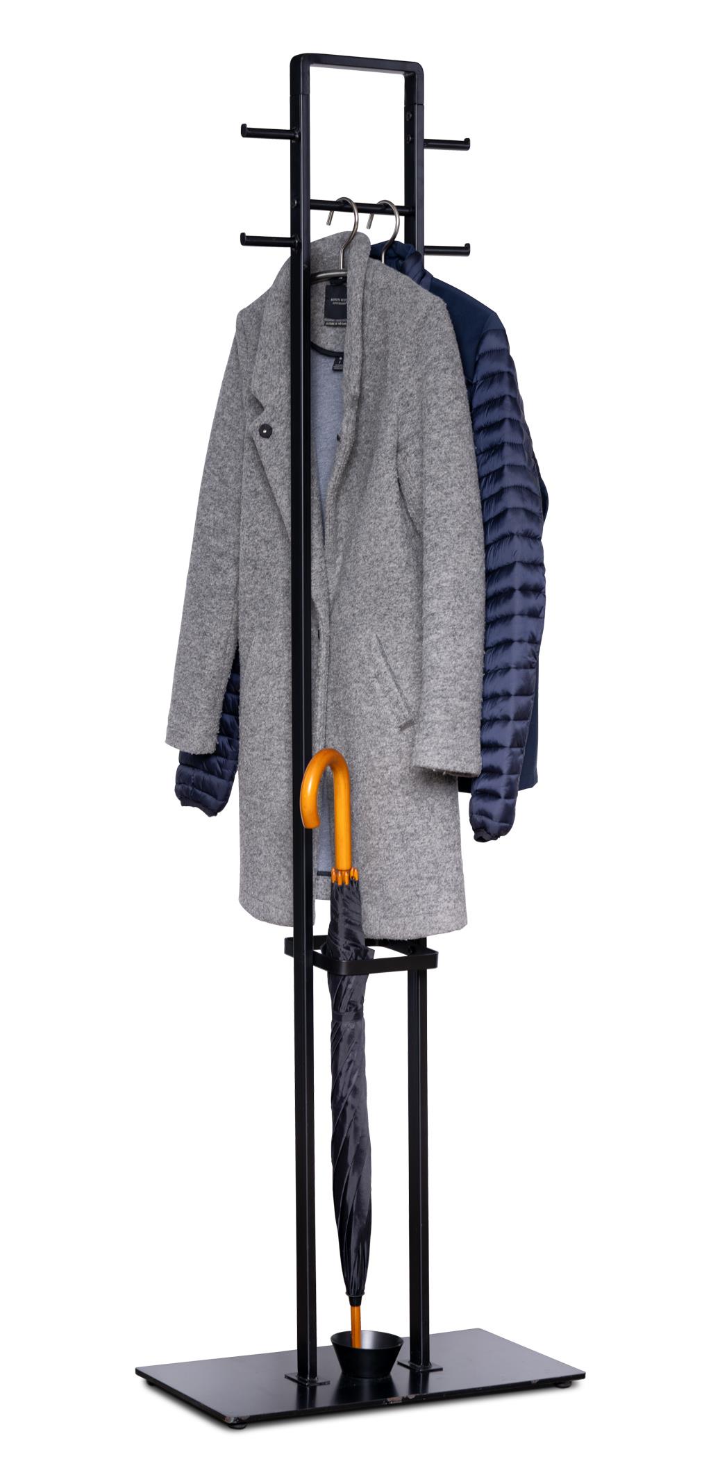 M2 Kollektion Kleiderständer AMBER ca. B58 H180 T28 cm in schwarz, Bekleidung, Mantel, Kleiderständer, Jacke