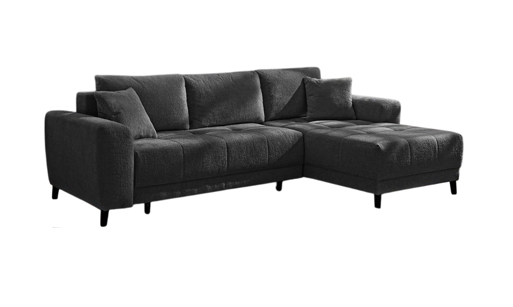 Wohnlandschaft Beverly ca. 251x172 Grau JOB Wohnlandschaft BEVERLY ca. 251x172cm in Chenille anthrazit, Couch, Mobiliar