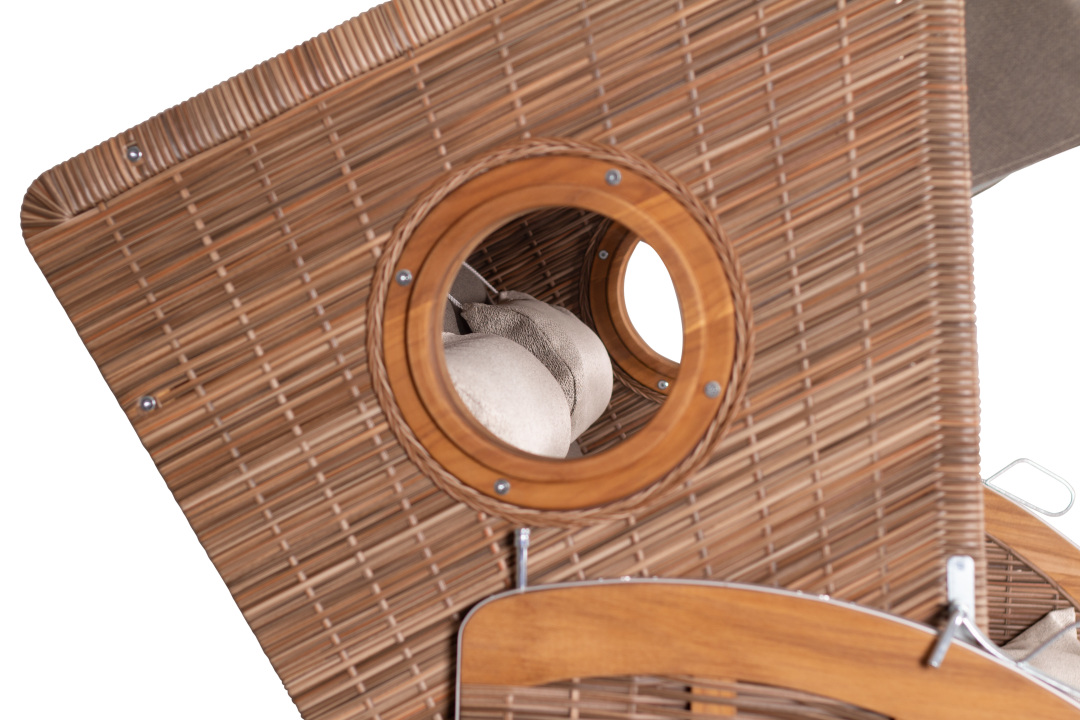 deVries Strandkorb PURE in Wave XL PE griseum