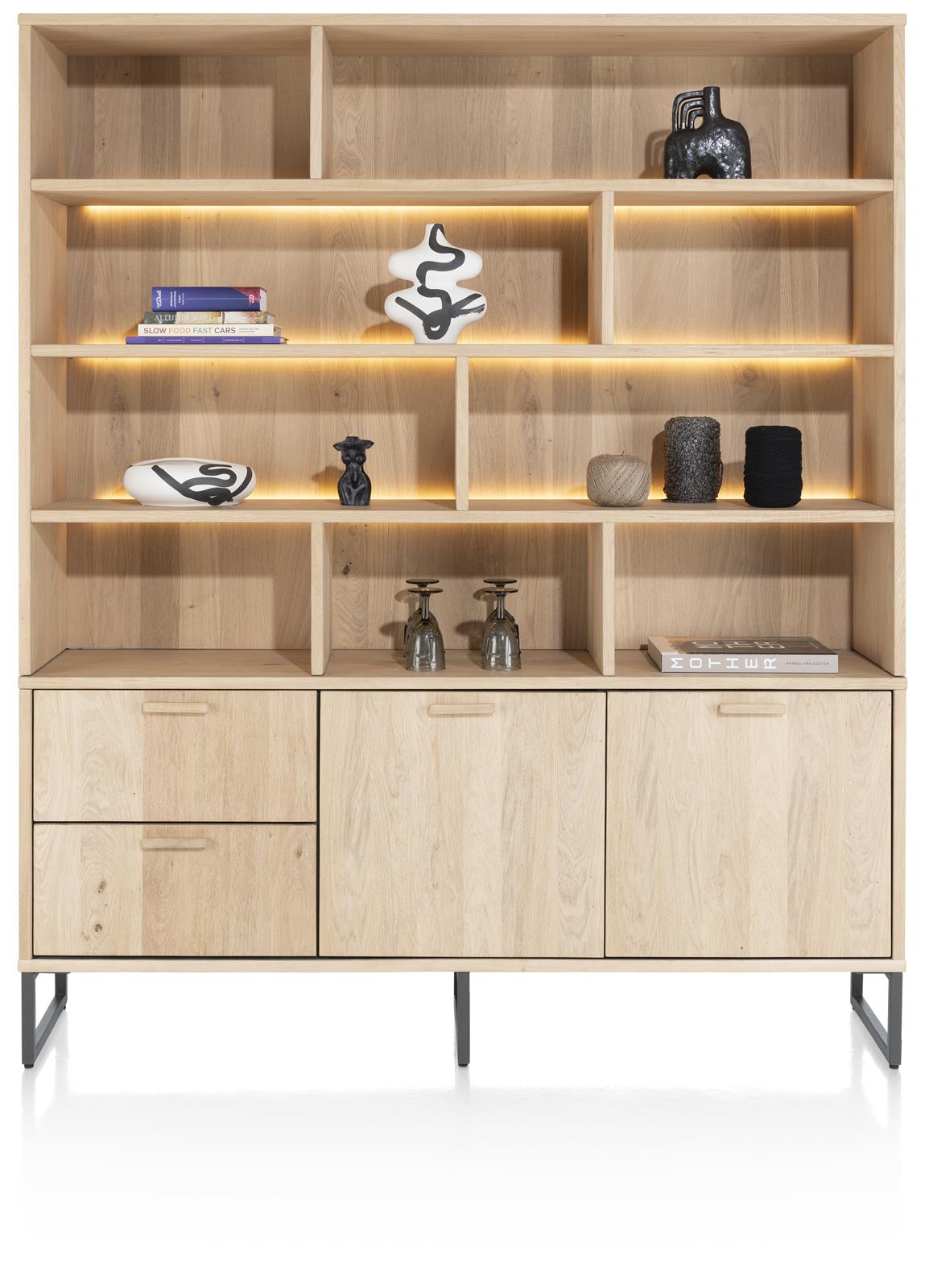 Henders & Hazel Buffet CASTELLO ca. B181 H195 T42 cm in Eiche natur furniert Henders & Hazel Buffet CASTELLO ca. B181 H195 T42 cm in Eiche natur furniert