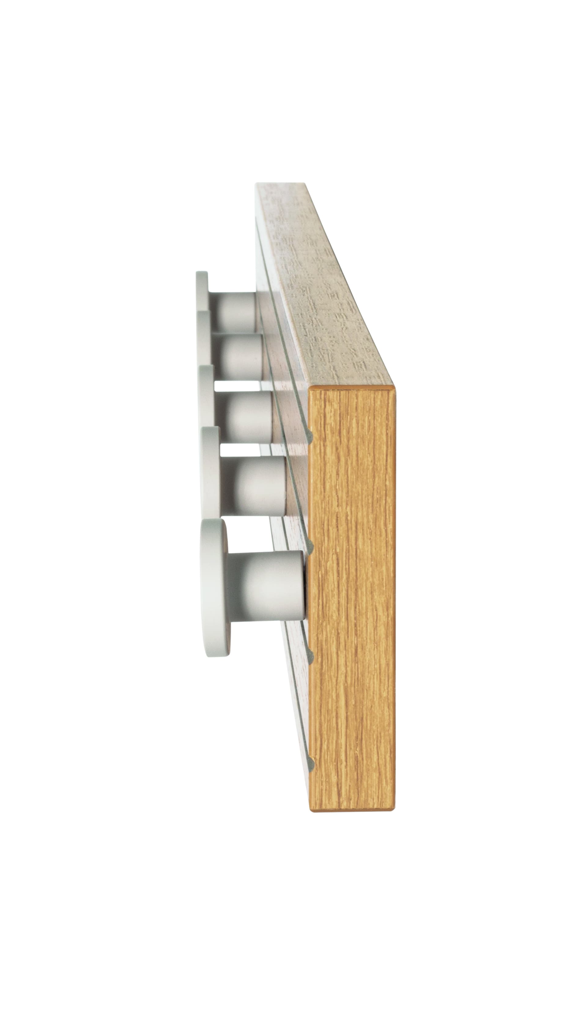 Haku Möbel Garderobenleiste POLAR ca.B60 H9 T4 cm in MDF Dekor Eiche natur, Moebel, Tabelle, Regal, Holz