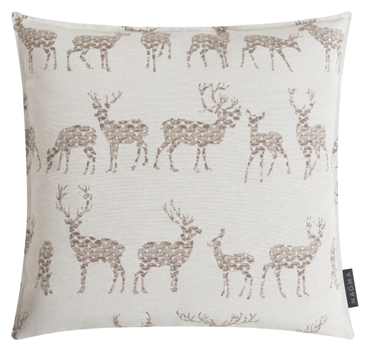 Magma Heimtex Kissenhülle DEER ca. 45x45cm in Farbe beige