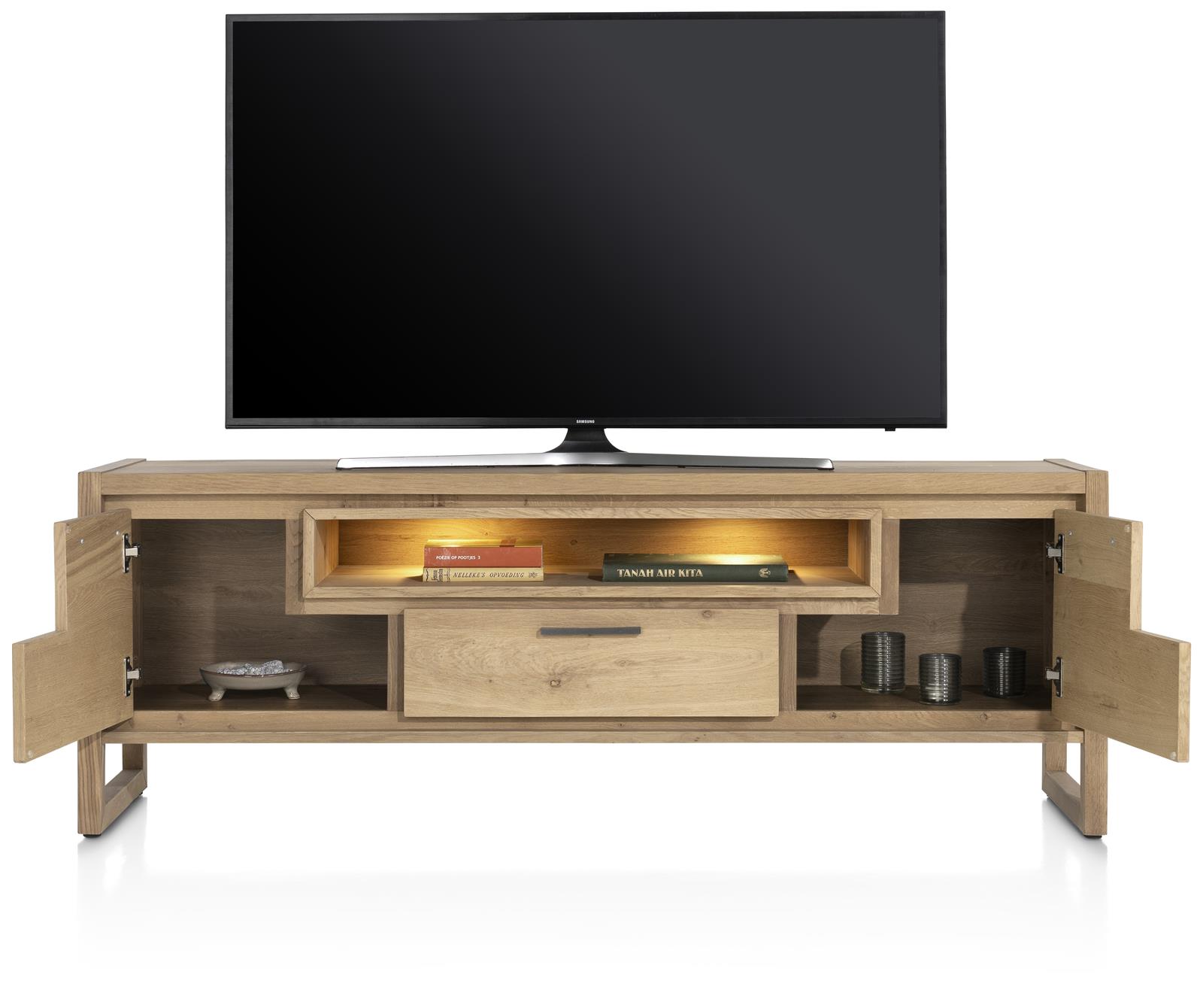 Henders & Hazel Lowboard NYSTEAD ca. B170 H60 T42 cm in Eiche furniert mit Platinlack