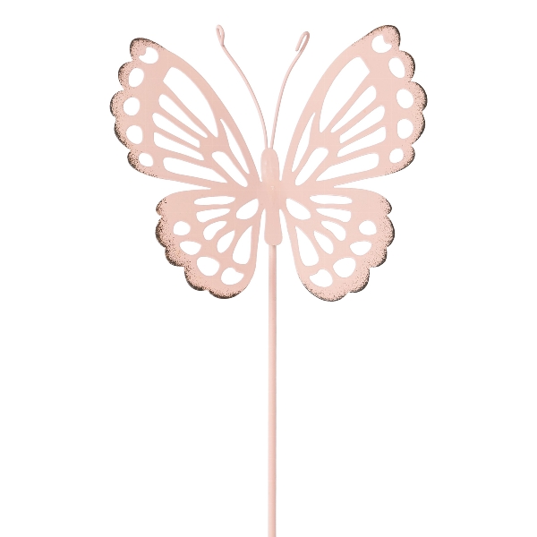 Metall Schmetterling Stecker 4323000-87 in Orange, Schmetterling, Papierdeko, Stäbchen-Deko, Rosa, Deko-Accessoire