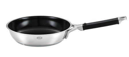 Rösle Bratpfanne 24cm SILENCE PRO, Pfanne, Stielpfanne, Induktionsgeeignet, Edelstahl, Antihaftbeschichtung