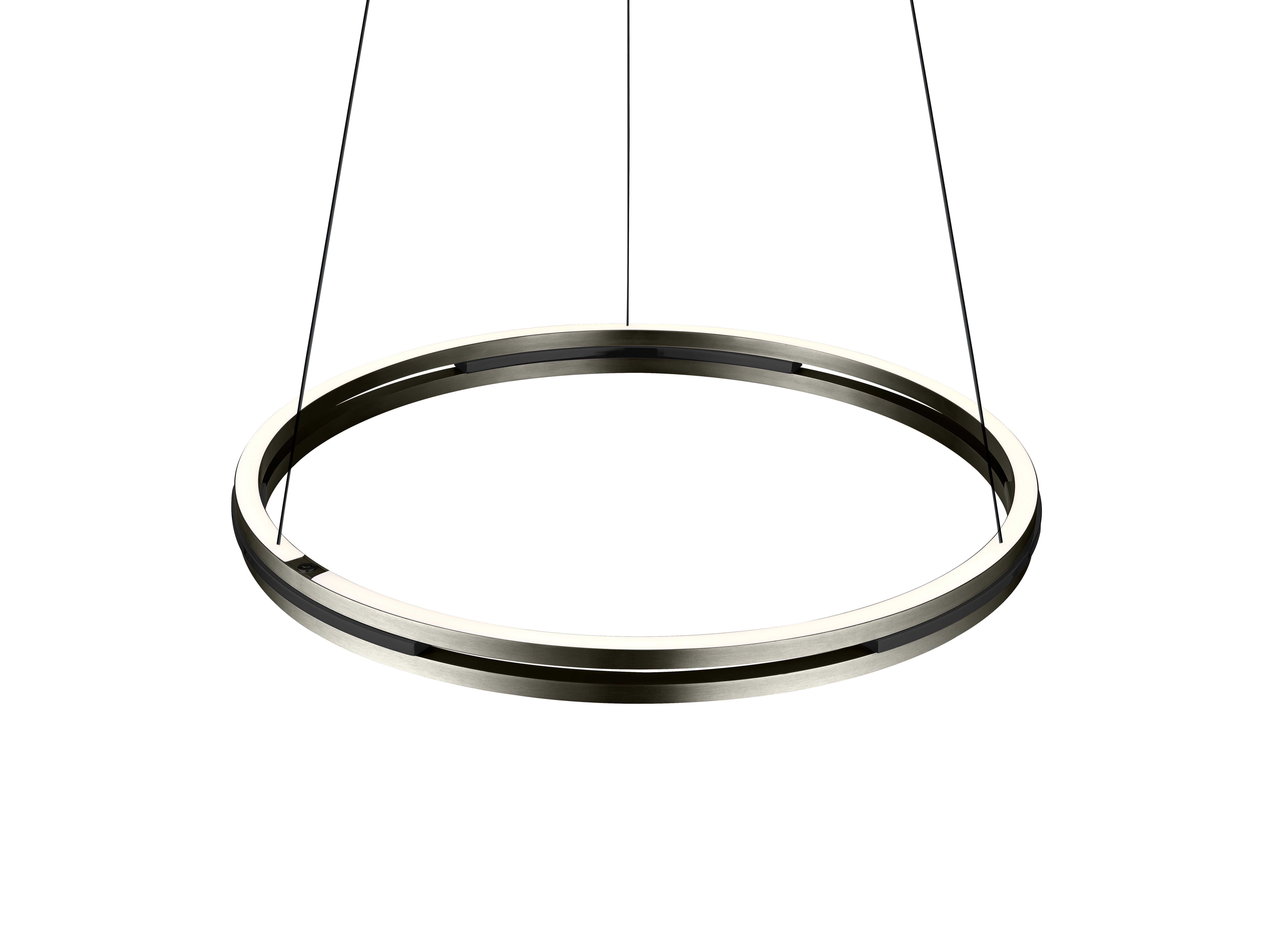 B-Leuchten LED-Pendelleuchte Durchmesser ca. 60cm, Höhe ca. 180cm in Bronze eloxiert, Leuchter, Lampe, Leuchte