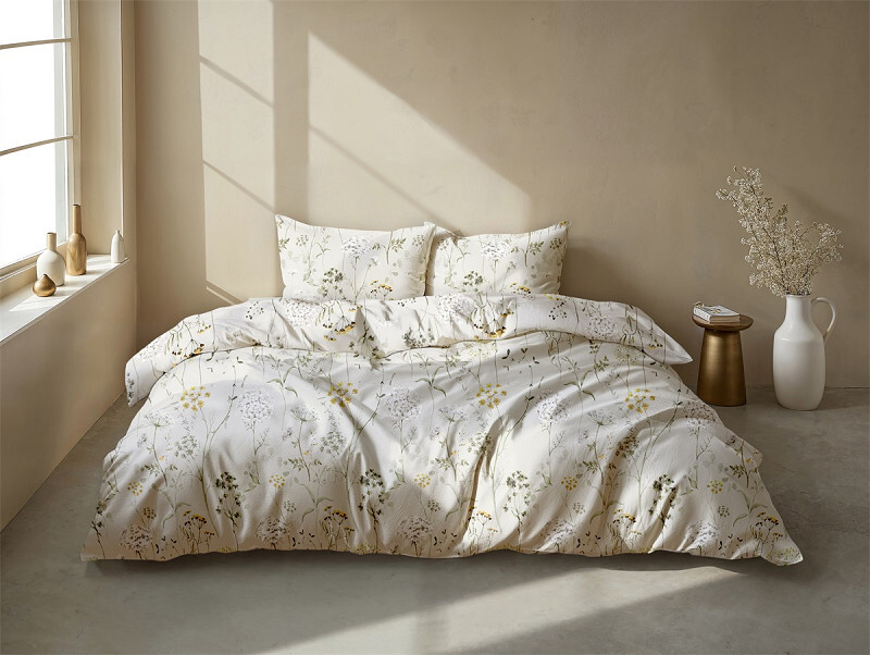Heckettlane Bettwäsche Leontine 155x220cm YARROW ca.155x220 cm in Farbe Natural