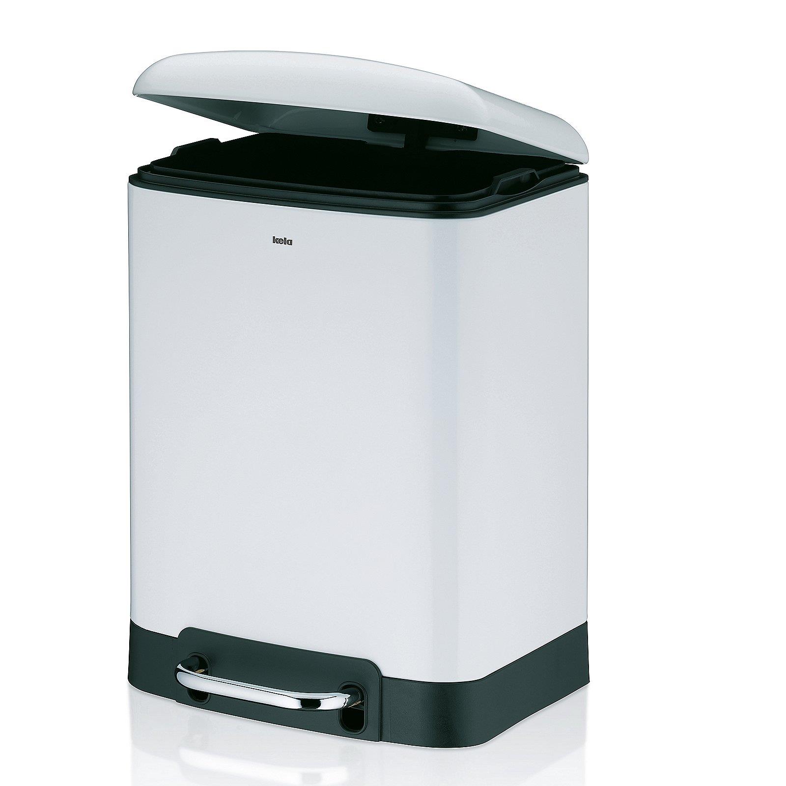 Kela Kosmetikeimer DAVINO in Farbe Weiß, Müllbehälter, Schmutzwäsche, Mülleimer, Fußpedalbehälter, Kunststoff