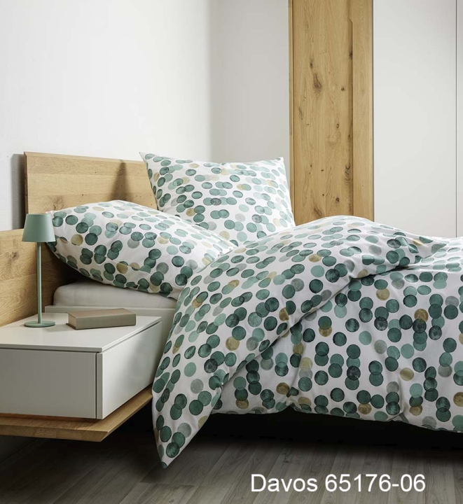 Janine Design Bettwäsche DAVOS ca. 155x220cm in Farbe waldgrün