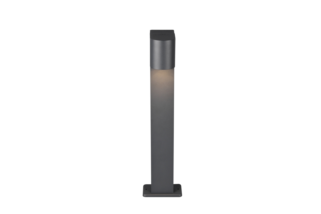 Trio Pfosten ROYA 1-flammig in Farbe anthrazit, Metall Nickel matt Trio Pfosten ROYA in anthrazit, Metall Nickel matt