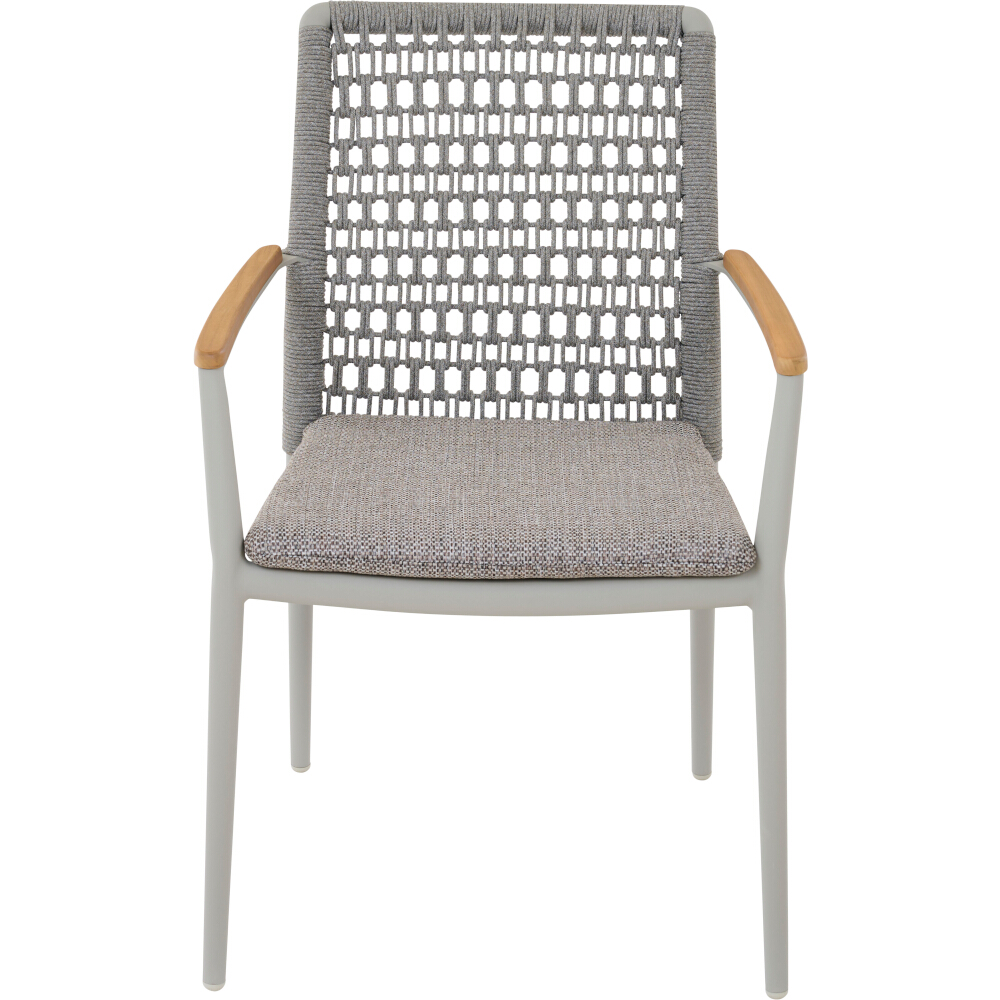 Stapelsessel CORTINA in Farbe Aluminium matt seidengrau/taupe grau, Moebel, Stuhl, Sessel