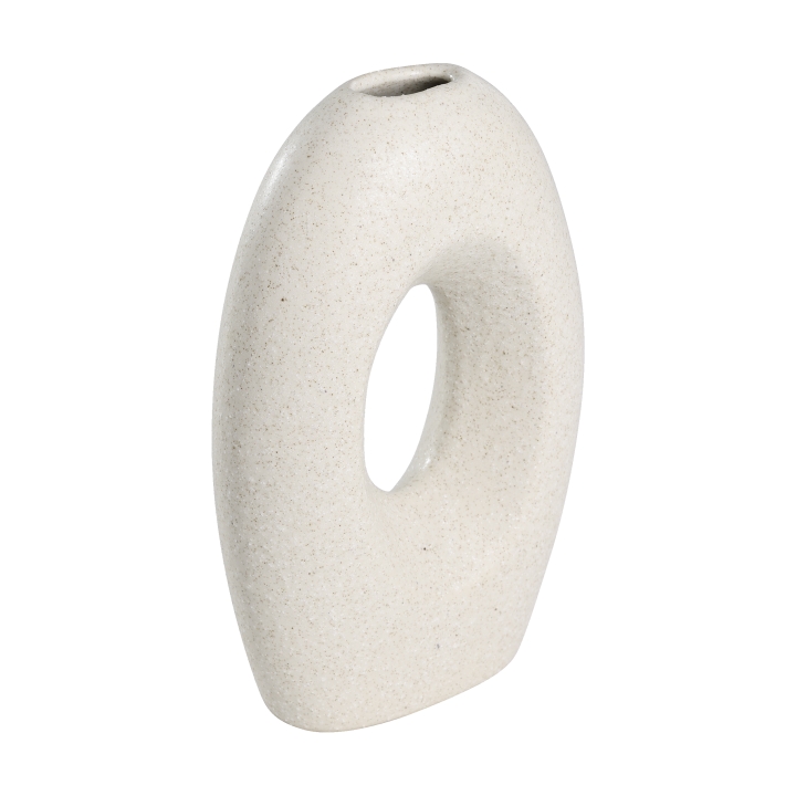 Eglo Living Keramikvase IWATE ca.B6 H21 T14 cm in Fb. beige Steinoptik, Kunst, Porzellan, Töpferei, Kissen, Dekoration für Zuhause