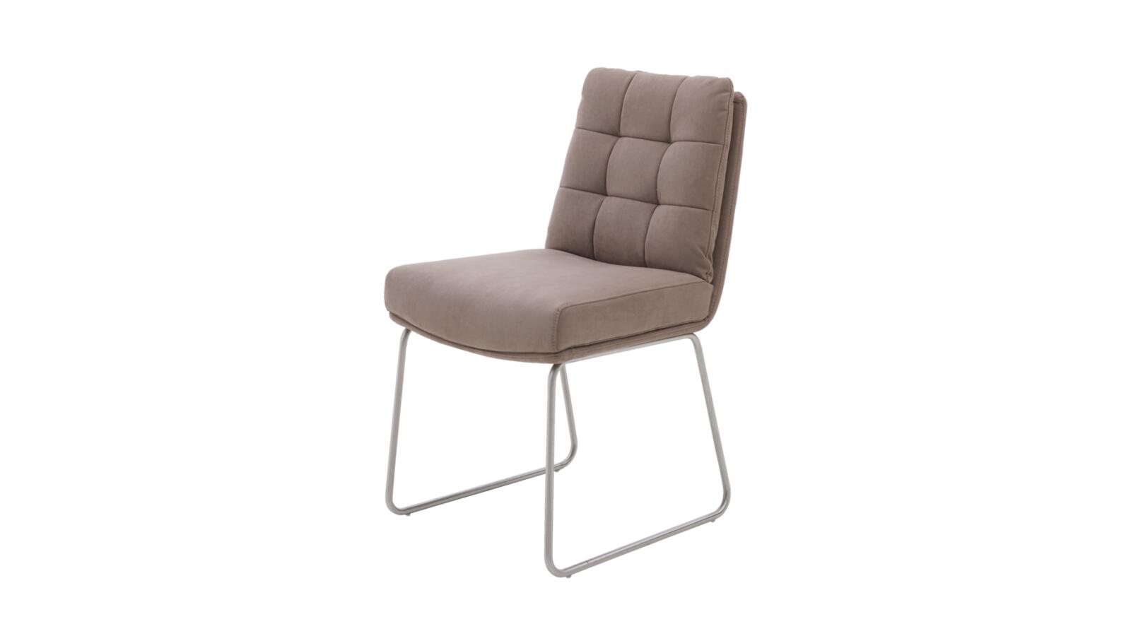 Interliving Stuhl 5116 in Stoff Microfaser grau (dove), Sessel, Stuhl, Polsterung, Metallgestell, Grau-Beige